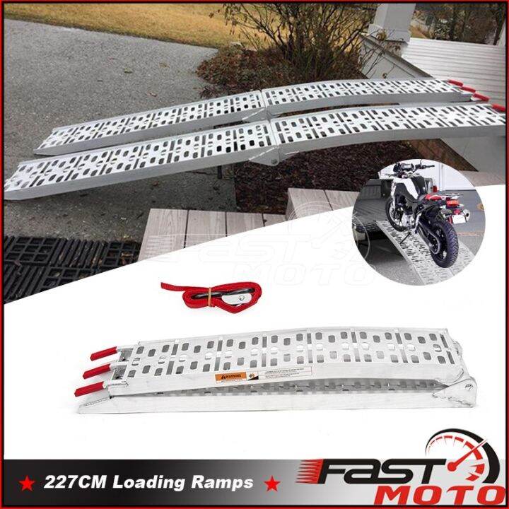 Folding Loading Ramp Kit For Trailers Pickup Truck Car Tailgate ATV