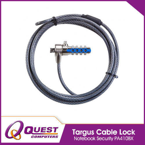 Targus Defcon Orignal TLock Resettable Combo Cable Lock PA410BX61 for