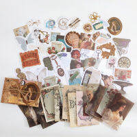 Mengtai 60pcs Retro Memory Room Decorative Stickers Scrapbooking Label Diary Stationery Album Vintage plant Journal Planner