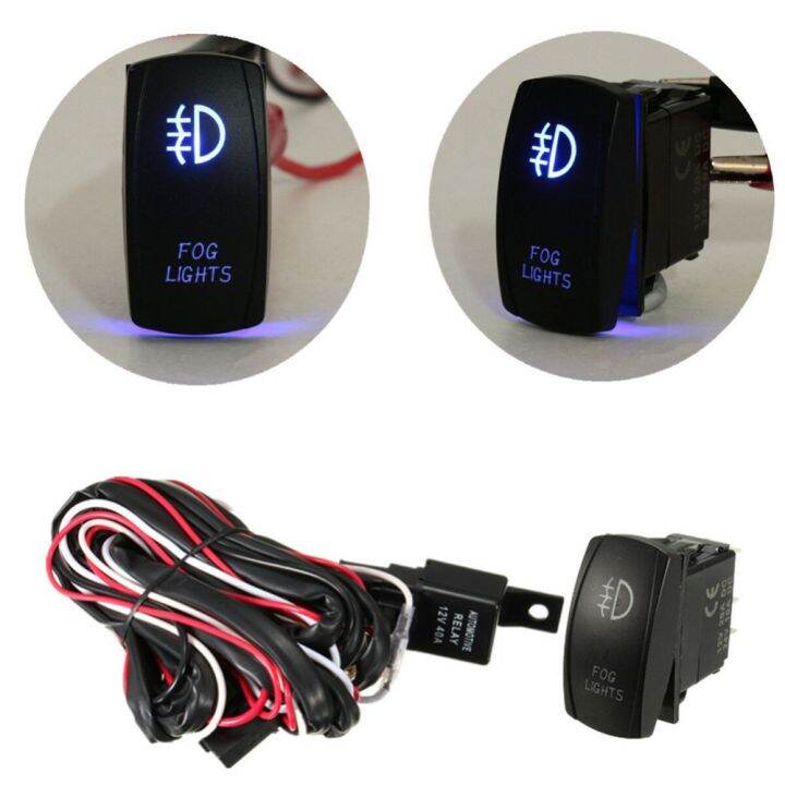 universal-blue-led-fog-light-driving-lamp-wiring-harness-fuse-switch-12v-40a-relay-wiring-harness-kit-300-watt-load-capacity