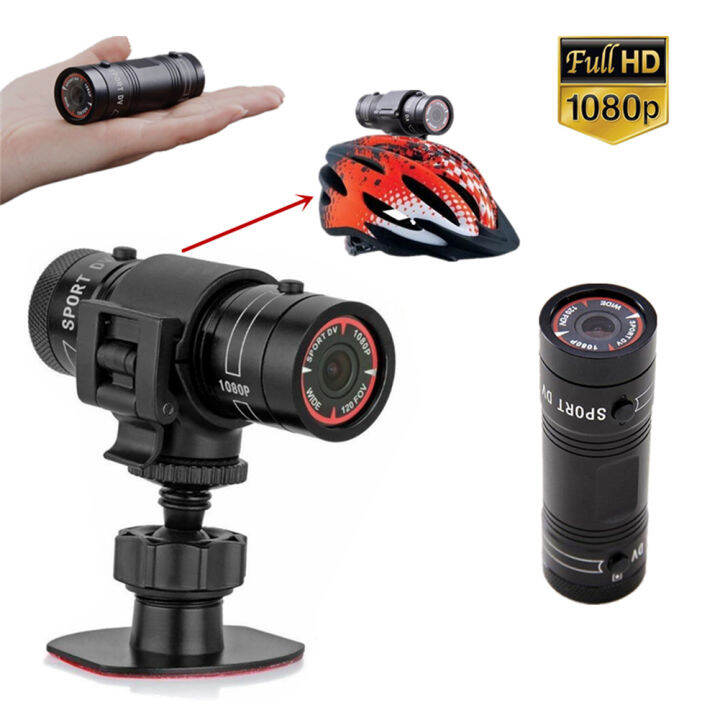 กล้องแอคชั่นขนาดเล็ก-f9-hd-1080p-หมวกกันน็อคมอเตอร์ไซค์จักรยานขนาดเล็กกันน้ำสำหรับกีฬากลางแจ้งกล้องบันทึกวิดีโอ-dv-สี-สีดำ