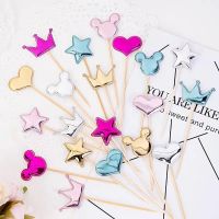 10/20/50pcs Heart Star Cupcake Toppers Cake Topper Decorating Picks Kids Wedding Birthday Party Decorations Baby Shower Favors