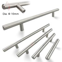 Handle 50mm-500mm Stainless Steel Handles Diameter 10mm Kitchen Door Cabinet T Bar Straight Handle Pull Knobs Furniture Hardware Door Hardware Locks