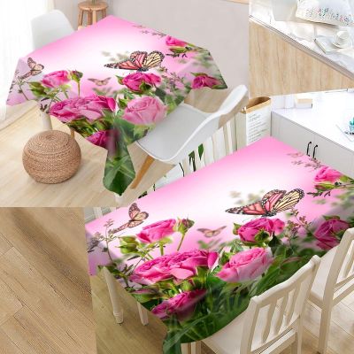 Custom butterfly Modern Dustproof Tablecloth High Quality Print Tablecloth Everything for Home and Kitchen