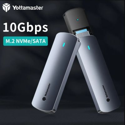Yottamaster M.2 NVMe/SATA Dual Protocol Hard Disk Enclosure Type-C USB3.2 Gen2 10Gbp SSD External Storage Box
