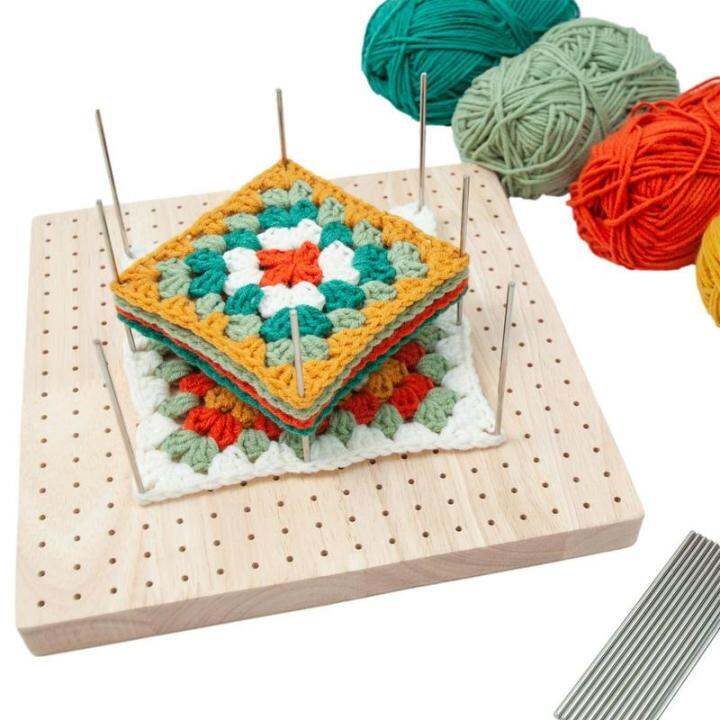 Wooden Crochet Blocking Board Granny Square Crochet Board Crafting With