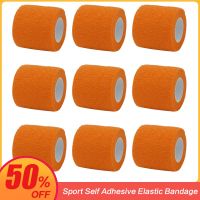 1/6/10Pcs Orange Sport Self Adhesive Elastic Bandage Wrap Tape Elastoplast For Knee Support Pads Finger Ankle Palm