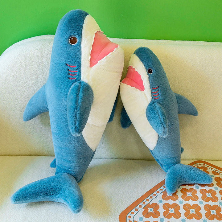 hot-ขายส่งใหม่ขนกระต่ายของเล่นตุ๊กตาฉลามตุ๊กตาปลาโลมาตาโตน่ารักตุ๊กตาหมอนของขวัญวันเกิดเด็ก