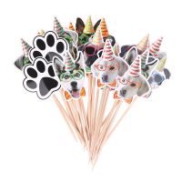 【hot】◘☸  24Pcs Dog Toppers Theme Baby Shower Birthday Decorations Supplies