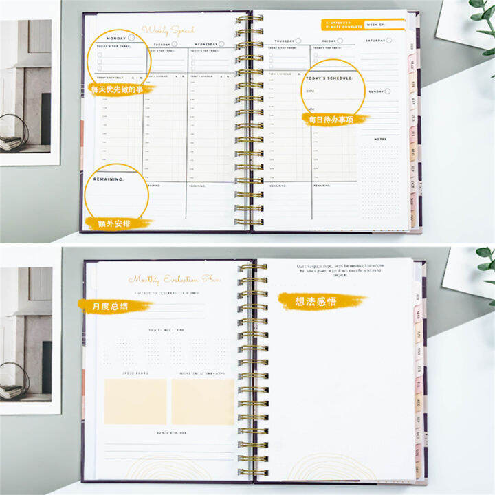 planner-book-journal-weekly-coil-office-bullet-organizer-english-notebook-schedule