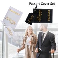 【DT】 hot  Couple Luggage Tag Passport Holder Set Travel Accessories Passport Protective Cover Travel ID Credit Card Holder Passport Case