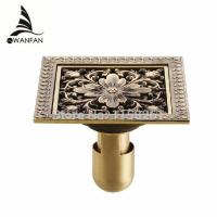 【hot】 Drains 12x12cm Antique Shower Floor Drain Deodorant Strainer Cover Grate Waste HJ-8702S