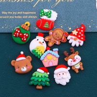 10Pcs Cartoon Christmas Girl House Nails Art Charms Mixed Color 3D Resin Animal Rhinestones Decorations Nails Sugar Ornaments