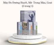 Máy đo đường huyết, đo mỡ máu Cholesterol, đo lượng Axit Uric  3 trong 1