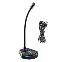 RGB Computer Microphone USB Hifi Plug and Play 360 Degree Pick Up Sound 101A