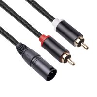 XLR To Dual RCA Audio Cable A1 XLR Male 3 Pin To Dual RCA Male Plug Stereo Audio Cable Amplifier Mixing Plug AV Cable