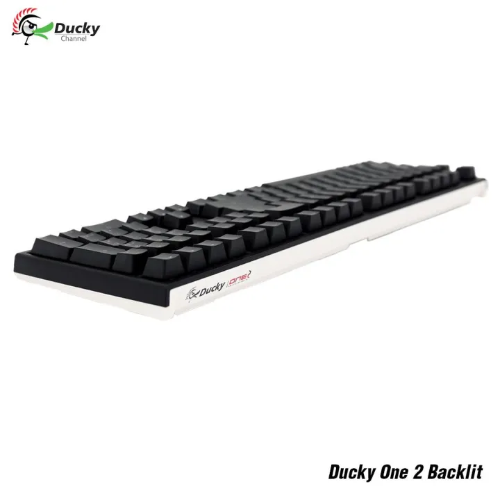 Ducky One 2 White LED Backlit TH Red SW พร้อม Ducky LEATHER WRIST