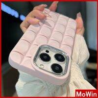 ✳﹉♦ Mowin - เข้ากันได้สำหรับ เคสไอโฟน เคสไอโฟน11 เคส iphone 11 นูนลายสก๊อตล้วน เคสนิ่ม TPU กันกระแทก เรียบง่าย ชมพู ดำ น้ำเงิน เทา เข้ากันได้กับ iPhone 13 โปรแม็กซ์ 12 โปรแม็กซ์ 11 XR 8Plus 7พลัส 6พลัส