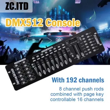 Dmx Controller 192 Channel Dmx Light Controller for Dj Lights, Dmx  Controllers with XLR Cables Dmx 512 Controller, Dmx512 Lighting Controller  Dmx