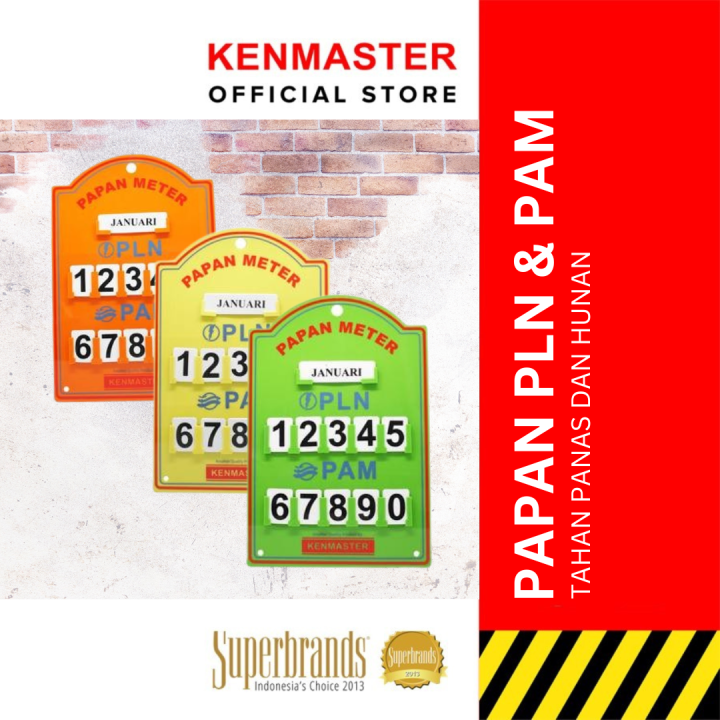 Kenmaster Plastik Stand Meter PLN Papan PLN 3 Warna Lazada Indonesia