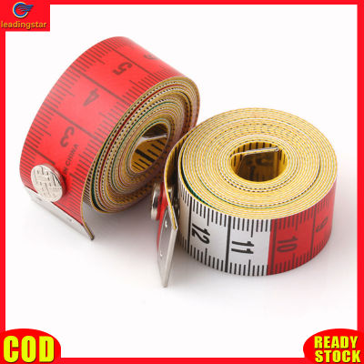 LeadingStar RC Authentic 60" /150cm Leather Body Measuring Ruler Sewing Cloth Tailor Tape Measure Soft Flat Ruler with Button