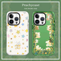 เคสมือถือลายแมวกระต่ายกระต่ายดาวน่ารักเข้ากันได้กับ iPhone 15 14 13 12 Pro Max 11 15Plus เคสทนต่อแรงกระแทกป้องกันรอยขีดข่วนฝาหลัง TPU