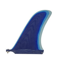 กระดานโต้คลื่น Longboard Fin 10.5นิ้วไฟเบอร์กลาสสีฟ้า Sup Fin Stand Up Paddleboard Fin Surfboards 10.5นิ้ว