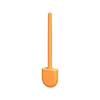 Silicone Toilet Brush Non-slip Removable Long Handle Wall-mounted WC Cleaning Brush New Fast Dry Flat Head Flexible Soft Brush