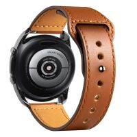 fgjdtrdh Leather Band For Samsung Galaxy watch 5 Active 2 strap Gear S3 Frontier 20mm 22mm bracelet Huawei GT/2/Pro Galaxy 3 45mm/42/46mm