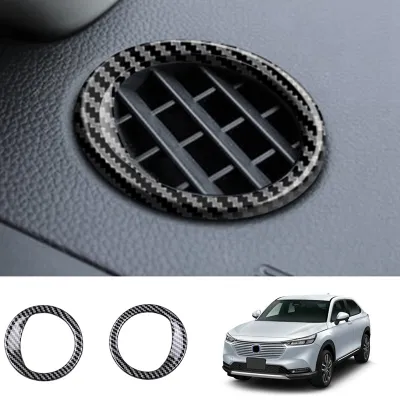 Car Dashboard Left and Right Air Outlet Decorative Cover Left and Right Air Outlet Ring for Honda VEZEL 2020-2021