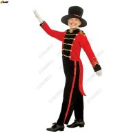 Deluxe Child Ringmaster Medieval Cosplay Jacket Costume Magician Circus for Adult and Boys Kids Lion Tamer Book Week