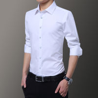 Mens long sleeved white shirt casual and versatile slim fit business professional formal dress Korean fashion shirt S-5XL