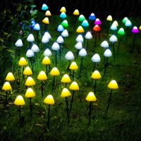 [AMO Garden Decoration]กลางแจ้งเห็ดน่ารักไฟ Led Garland โคมไฟพลังงานแสงอาทิตย์กันน้ำภูมิทัศน์ Fairy Light สำหรับ Garden Patio Pathway Street Decor