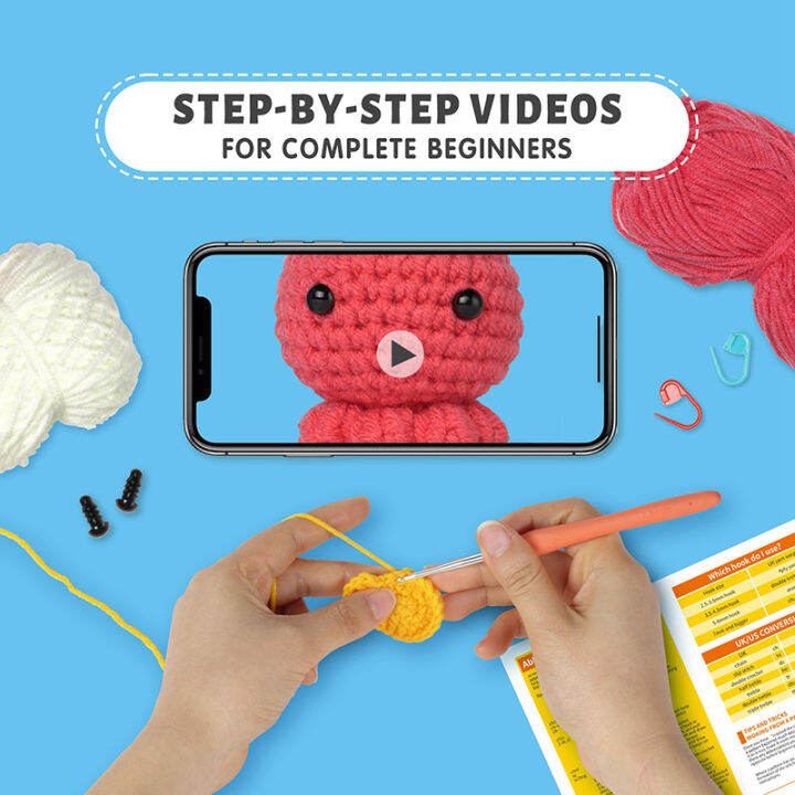 Crochet Kit for Beginners, Crocheting Animals Kits Knitting Pack for