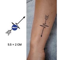 【Mars Tattoo】NEW Technology Magic Long Lasting 2 Weeks, Semi-Permanent tattoo,Temporary Tattoo sticker, Fake Tattoo, Arrow, MNF014