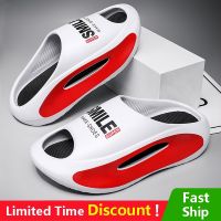 New Sneaker Slippers Men Thick Bottom Platform Slides Soft EVA Hollow Sandals Beach Shoes