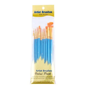 Paint Brushes Set 50 Pcs Kids Nylon Flat Hair Small Oil Watercolor Artist  Painting Kits Bulk For Children