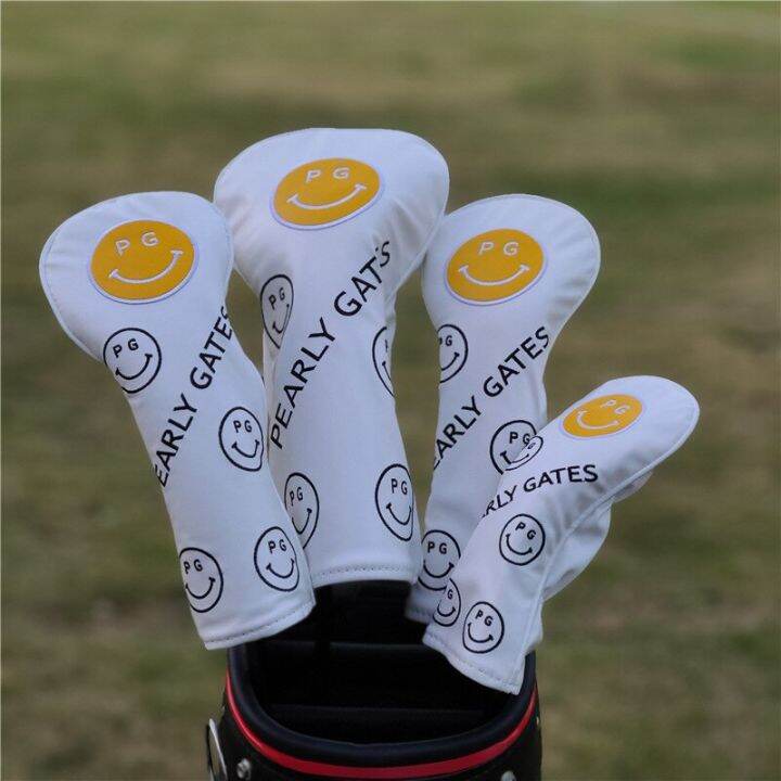 graffiti-star-smiley-lettering-golf-club-headcovers-for-driver-fairway-woods-hybrid-head-covers-fabrics-4pcs-set-protector-cover-towels