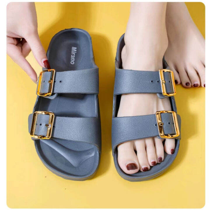 yellow birkenstocks rubber