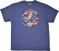 Liquid Blue Grateful Dead USA Distressed SYF Poly-Cotton T-Shirt