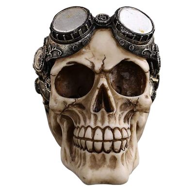 Crafts Resin Glasses Skull Novelty Creative Horror Funny Spoof Tricky Whole Person Props Resin Glasses Skull Ornament