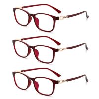 【cw】 Fashion Square Frame Simple Classic Ultra Light Glasses Eye Protection Reading Glasses Anti Blue Light