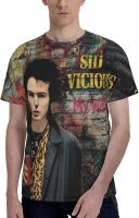 EMERZE Sid Vicious My Way T Shirt Mens 3D Fashion Printed Round Neckline Short Sleeve Shirts for Adults