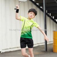 ﹍ [Comfortable] Childrens Badminton Uniform Basketball Sportswear Suit Boys Girls Clothing Quick-Drying Table Tennis Training Student Team Uni