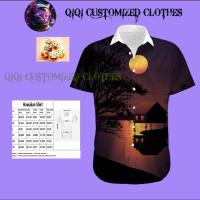 Beautiful Scenery Under Sunset 2023 Summer and Autumn Hawaiian Shirt High Quality, Unisex, Size S-3XL