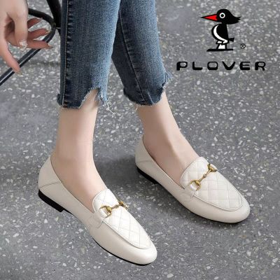 ⊕✉❒ PLOVER flat single shoes women 2022 new real soft leather soft sole loafers slip on summer womens shoes small leather shoes