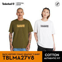 Timberland All Gender Short Sleeve Back History Comic Graphic T-Shirt เสื้อยืด (TBLMA27V8)