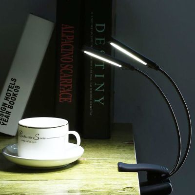 【YF】 Clip Bed Reading Lamp Book Music Table Lamps USB Rechargeable Bookworms