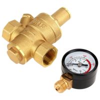 DN15 ss Water Pressure Reducing Regulator Valve Reducer + Gauge Meter New