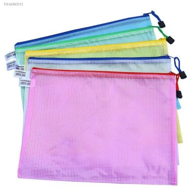 ♞✇ A3 A4 A5 Waterproof Plastic Zipper Type File Folder Document Bag Paper Documentation Case Holder Stationery Bag Office Supplies